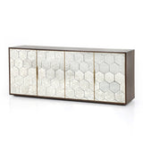 Honeycomb Mirror Door Walnut Sideboard - Main View