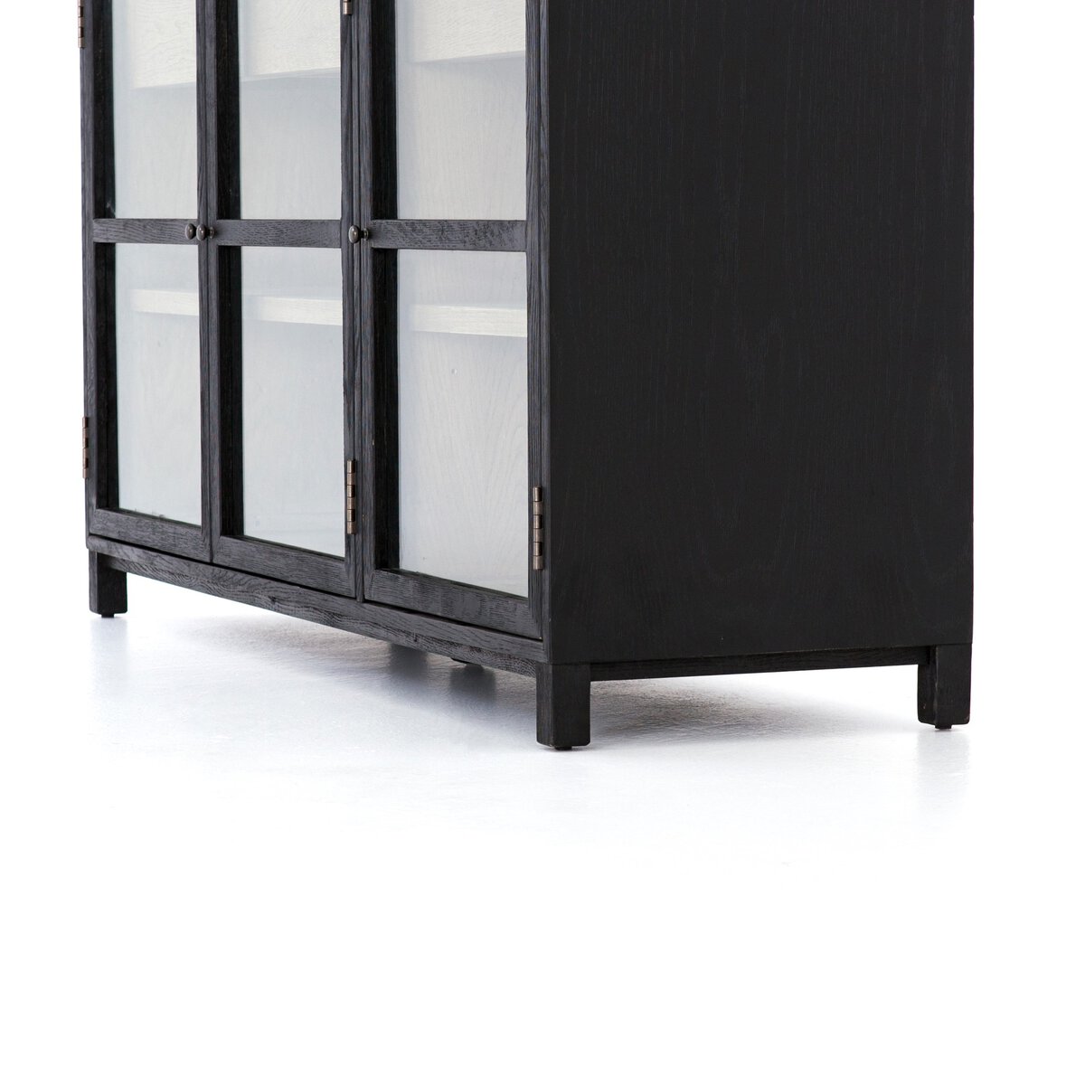 Glass Door Display Sideboard with Drawers - Detail View