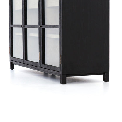 Glass Door Display Sideboard with Drawers - Detail View