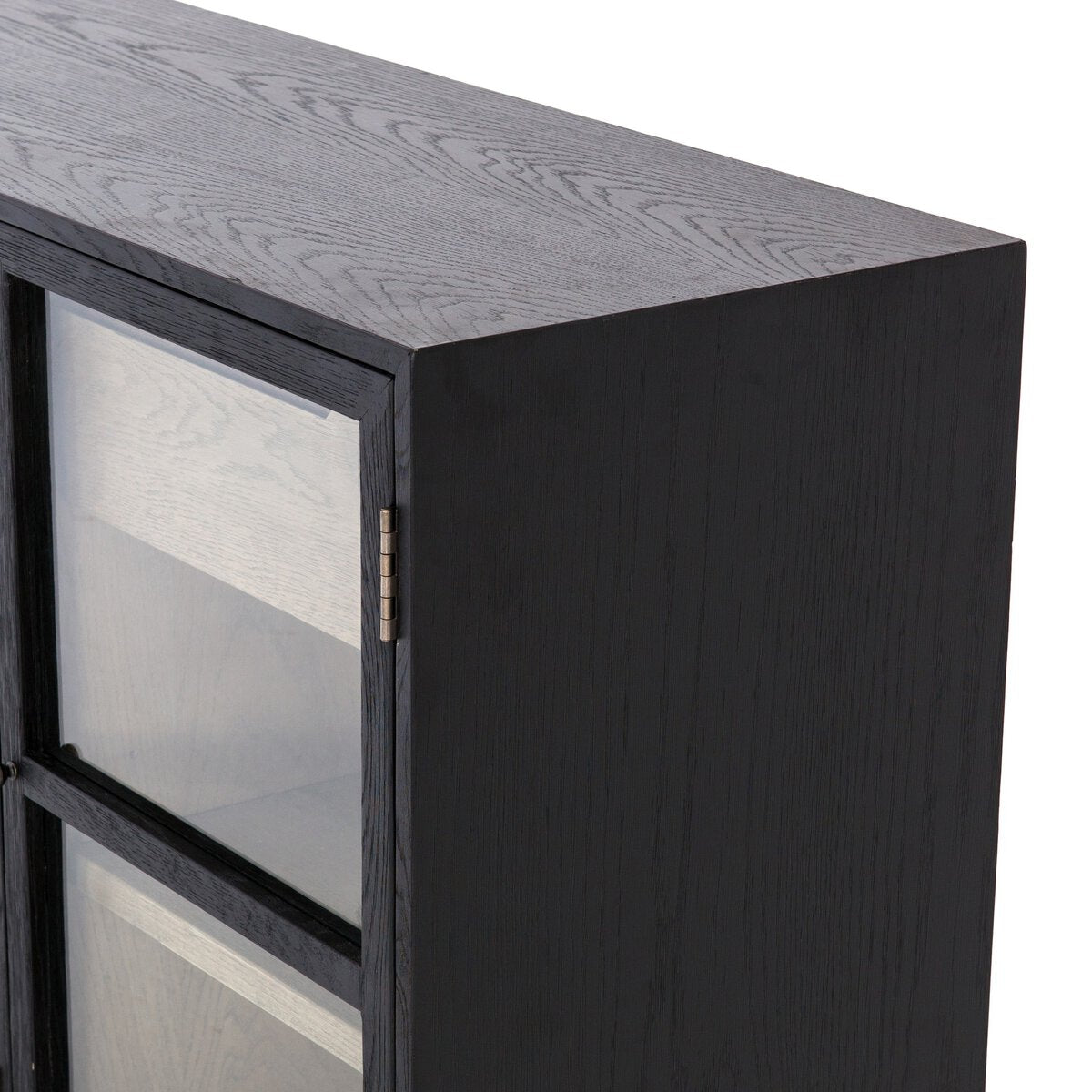 Glass Door Display Sideboard with Drawers - Detail View