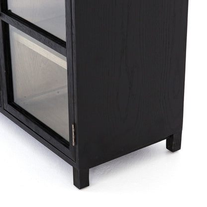 Glass Door Display Sideboard with Drawers - Detail View