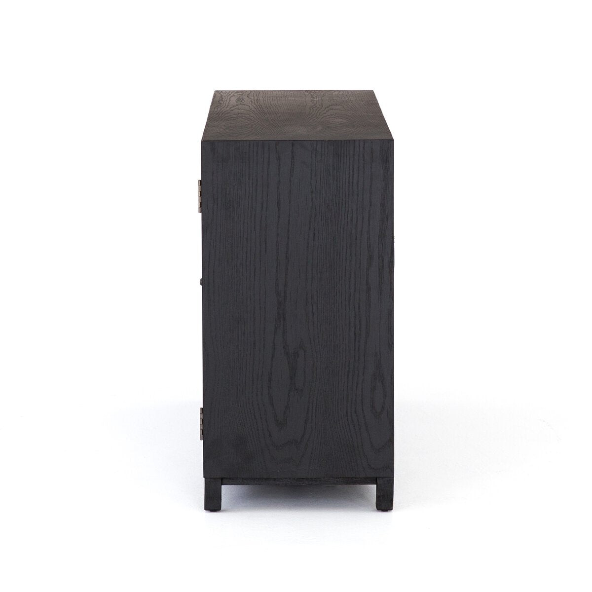 Glass Door Display Sideboard with Drawers - Side View