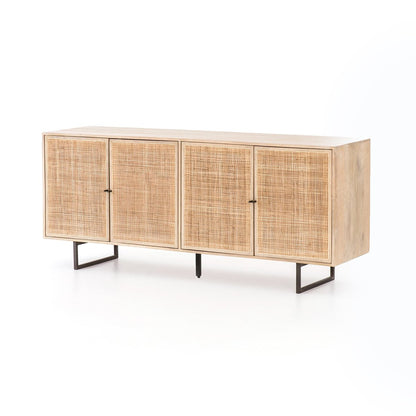 Woven Cane Mango Wood Sideboard